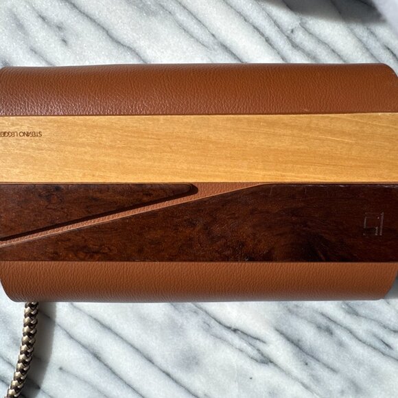 🇧🇷 - Leggieri Wood & Leather Crossbody Bag - Picture 2 of 10